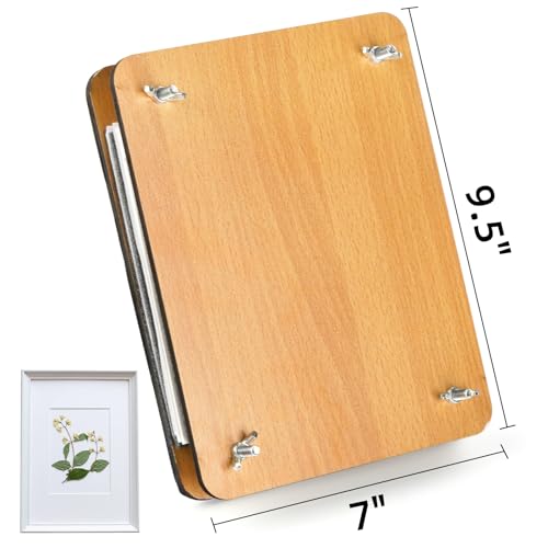 Noamus 54Pcs Flower Press Kit, 7" x 9.5" 6-Layer Wooden Leaves Pressing Kit for Adult, Solid Wood Book Pressed Plant Preservation Kits, DIY Arts Dried Flowers Craft Tool for Gift - size: 7 inches x 9.5 inches x 0.3 inches