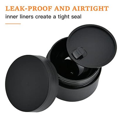 Plastic Containers,Plastic Lotion Jar with Inner Liners & Dome Lids,1.25 Oz - color: Black