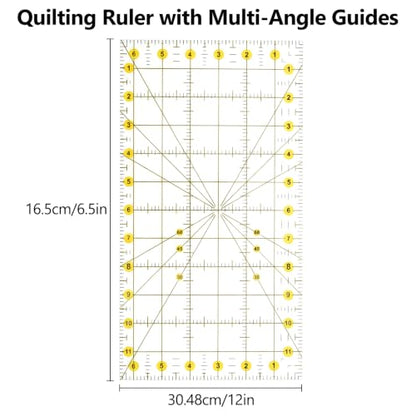 12x18in Self Healing Cutting Mat Kit with Ruler & Knife, for Sewing DIY