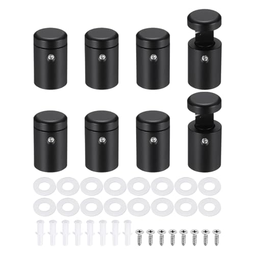 MECCANIXITY 8pcs Side Clamp Standoffs, 3/4" x 1" Black Aluminum - color: Black, size: 3/4" x 1"