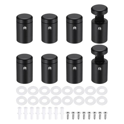 MECCANIXITY 8pcs Side Clamp Standoffs, 3/4" x 1" Black Aluminum - color: Black, size: 3/4" x 1"