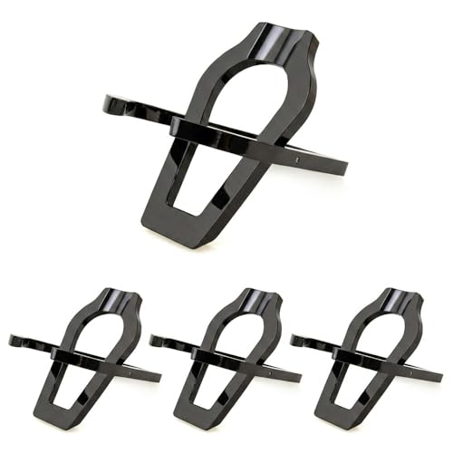 Foldable Pipe Stand 4 Pack – Tobacco Pipe Holder Rack, Lightweight & Portable Pipe Rest for Display or Storage (Black Metal) - color: Black Metal
