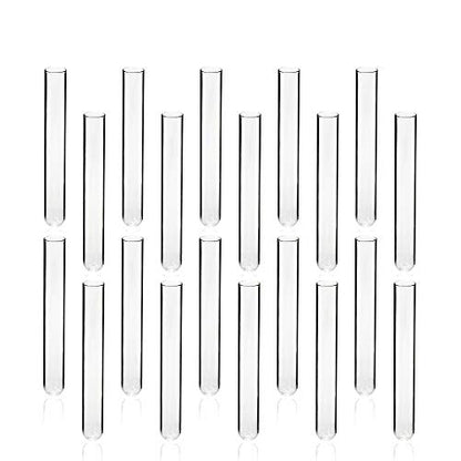ULAB Scientific Cylindrical Glass Test Tubes, vol.20ml, 20x150mm, Medium 3.3 Borosilicate Glass Material, Pack of 20, UTT1006 - style: Vol.20ml, 20pcs