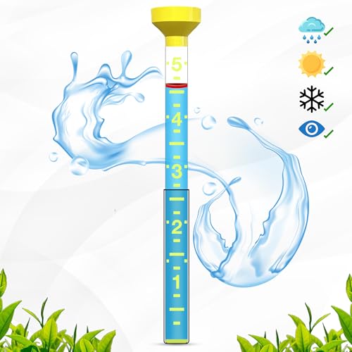 Headwind EZRead 26” Giant Professional Outdoor rain Gauge, USA Made Heavy Duty All Weather Freeze Proof mountable with Float, Yellow (820-0018) - color: Yellow, size: 26-Inch