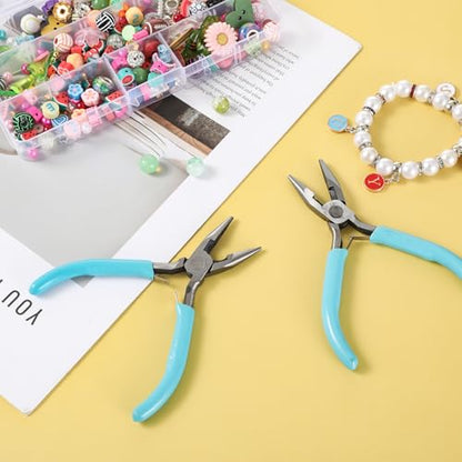 2 PCS Mini Pliers, 4.5 Inch Pliers for Jewelry Making