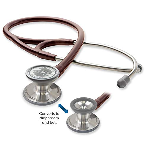 ADC Adscope 601 Convertible Cardiology Stethoscope, AFD Tunable Technology - color: Burgundy