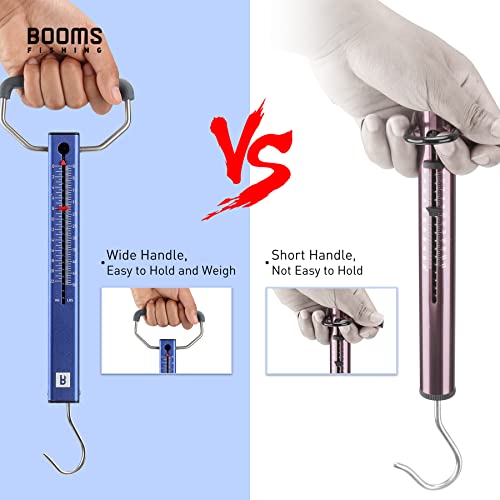 Booms Fishing TS2 Aluminum Tube Fish Scale, Spring Fishing Drag Scale, Easy to Read Hanging Scale, 50 lbs Pull Scales, Widely Used for Hooks Tension, Rigs Tension, Fishing Scale, Luggage Scale - size: 50 lbs
