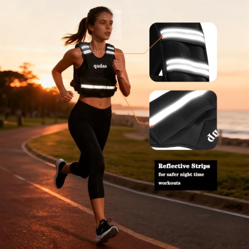 Weighted Vest for Men and Women 6-12lb Vest Weights for Home Workouts Adjustable Body Weight Vest Exercise Set for Cardio and Strength Training， Built-in Iron Granules，Skin-Friendly