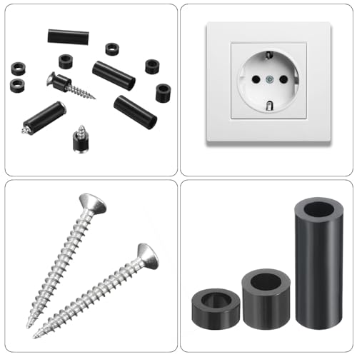 uxcell 100pcs Nylon Round Spacers 4mm ID, 7mm OD, 4mm Height Screws Spacers Without Threaded, Plastic Spacer for M4 Screws, Black - size: 4mm ID, 7mm OD, 4mm Height