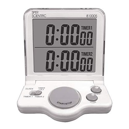 Sper Scientific 810005 Large Display Timer, White