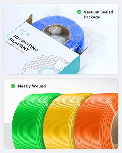 SUNLU PETG Filament Refill 1.75mm 1KG, Matte Yellow - color: 1kg Petg Yellow, size: Petg Refill