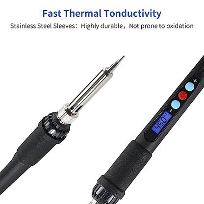 3D Printer Accessories Tool Kit Modify Finishing Smoothing Tool Cleaning Needle Scarper: 1Pcs Soldering Iron with 8Pcs Brass Trimming Head 1Pcs Connector Bczamd - color: Trimming Tool Set