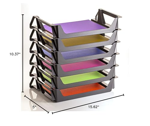 Officemate Recycled Desk Tray,Side Load,15 1/8 x 8 7/8 x 15,Letter/A4, (26212),6 Count (Pack of 4) - size: 15.6" x 5" x 10.4" (Pack of 4)