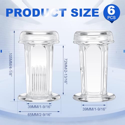 Sieral 6 Pcs Coplin Staining Jars, 5 Slides Glass with Lids, 60 ml