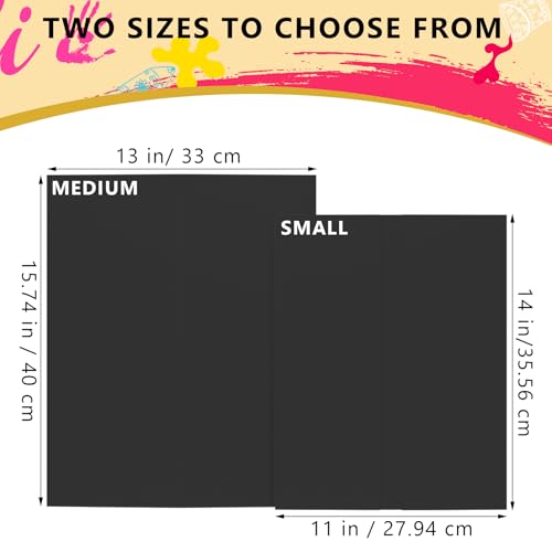 HAUTOCO 4 Pcs Medium Trifold Poster Board 26'' x 15.74'' Project Boards - color: Black, size: 26 x 15.74 inches