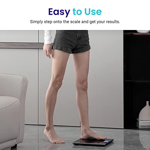 Etekcity Bathroom Scale for Body Weight, Digital, Highly Accurate, 400 lbs - color: Black, size: 11.8 x 11.8 inches