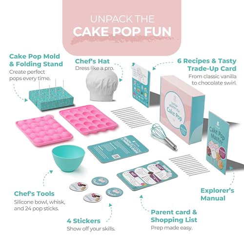 Tovla Jr. Kids Cake Pop Maker Kit | Real Reusable Baking Tools | Ages 6-12 - style: Cake Pop Making Kit