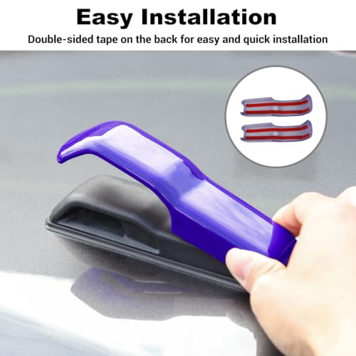 Complete Exterior Cover Trim Kit for 2018–2026 Jeep Wrangler JL JLU, Full Coverage Door Handle Hood Hinge Hood Latch Side Air Vent Rear Tailgate Window Hinge Covers, 43PCS Purple - color: Purple