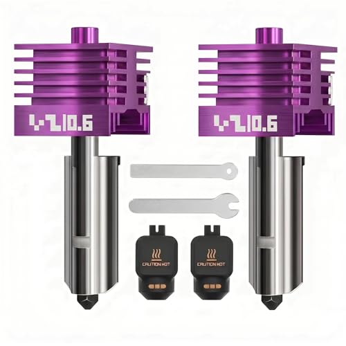 2PCS 0.6MM Hotend Kit for Bambu Lab P2S/H2D/H2C/H2S/X2D/A1/A2L/A1MINI - color: Purple, size: 0.6mm