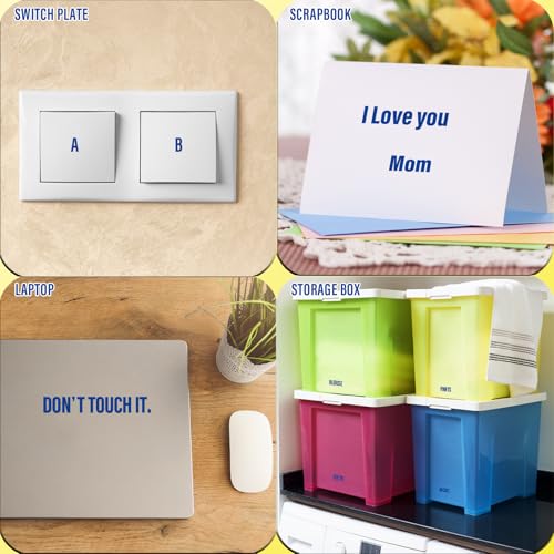 Letter Stickers,Mailbox Numbers,0.5 Inch Waterproof Vinyl Alphabet - color: Blue, size: 0.5 Inch