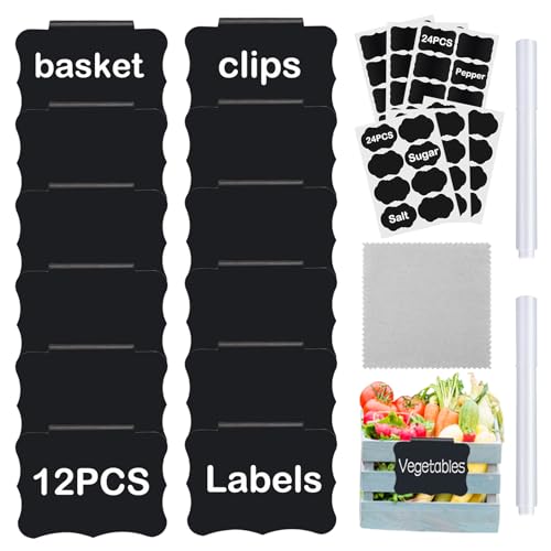 Clip-On Chalkboard Labels - Organize with Ease! Perfect for Baskets, Bins, and Containers - Clips Bin Labels & Chalk Tags - style: Butterfly Shape 12