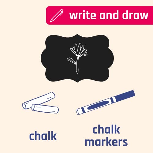 50 Pack, Large Chalkboard Labels Stickers - Cloud Design, 6" x 4"