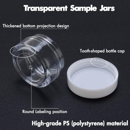 5 Gram Sample Containers 50 Count Small Travel Containers with Lids - color: White