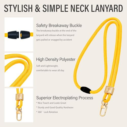 Fishent Lanyard, Cute Neck Lanyards for Keys ID Badges Holder, Keychain Key Teacher Lanyard with Safety Breakaway Buckle for Women Men, Pineapple - color: Pineapple