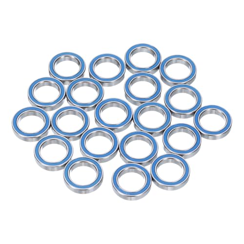 uxcell 20pcs 6701-2RS Miniature Bearings 12x18x4mm, Double Sealed, Blue - color: Blue, size: 6701-2RS