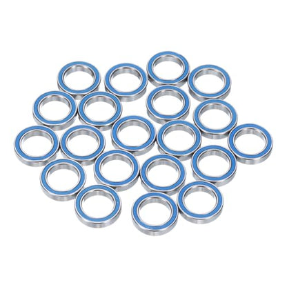 uxcell 20pcs 6701-2RS Miniature Bearings 12x18x4mm, Double Sealed, Blue - color: Blue, size: 6701-2RS