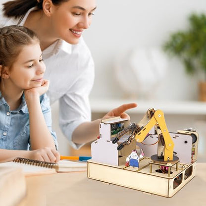 ACEBOTT 3-in-1 ESP32 IoT Control Smart Factory Starter Kit, Electronics Programming Kit Compatible with Arduino Scratch Online Tutorials, School DIY Education Solution Series STEAM Set for Teens 12+ - color: Gold