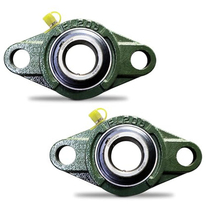 2 Pcs of UCFL208-24 Pillow Block Bearing Flange Mounted Pillow Block Bearings - Chrome Steel Bearings with 1-1/2" Bore - size: UCFL208-24-2Pcs