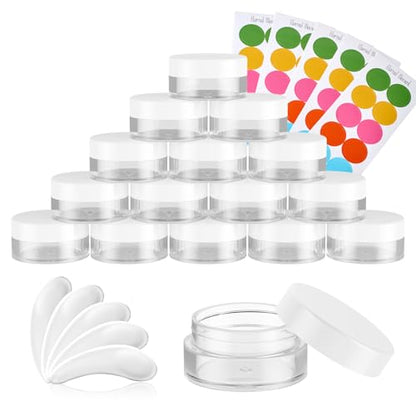 Eternal Moment 50 Pack 5G Sample Containers with Lids Cosmetic Small Jars - color: White Lid, size: 0.17 Ounce