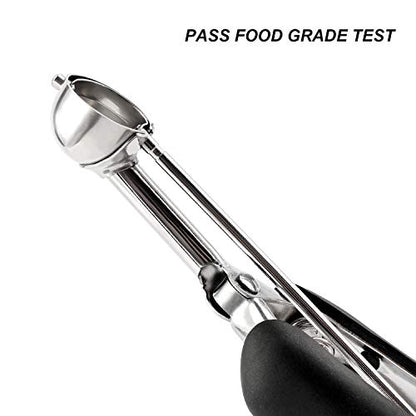 Small Cookie Scoop Set - 2 PCS Include 1 tsp / 1 Tbsp Cookie Dough Scoop, Cookies Scoops for Baking, Made of 18/8 Stainless Steel, Good Soft Grips, Quick Trigger Release - size: 25 & 35 mm / Set of 2