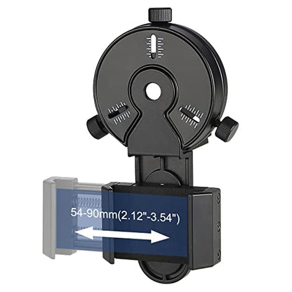 CELTICBIRD - Upgrade Smartphone Scope Adapter Spotting Scope Phone Adapter - Precision Metal Telescope Phone Mount for Spotting Scopes, Binoculars, Monocular, Telescope, Microscope
