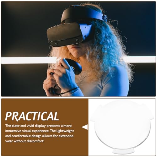 Biconvex VR Lenses, 20 Pack 25mm x 45mm Focal Length Double Convex Lens, Flanged Winged Design for DIY Virtual Reality Viewers, STEM Physics Science Projects, Clear Acrylic
