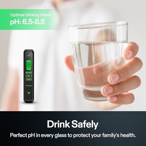 VIVOSUN Digital pH Meter 0.01 Accuracy Pen Tester for Water Hydroponics - color: Black