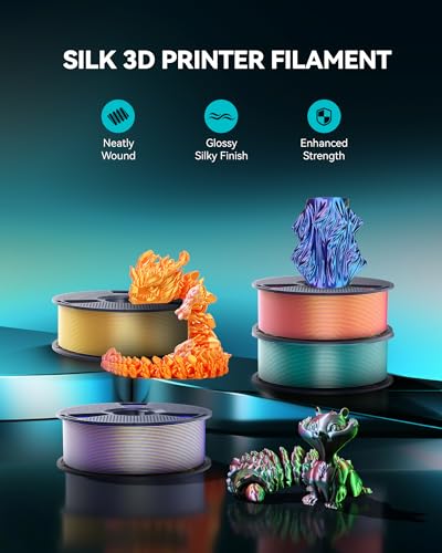 SUNLU Silk Quadruple Color PLA Filament, 1KG, (Gold Purple Red Blue) - color: Silk Pla Quadruple Color Gold Purple Red Blue