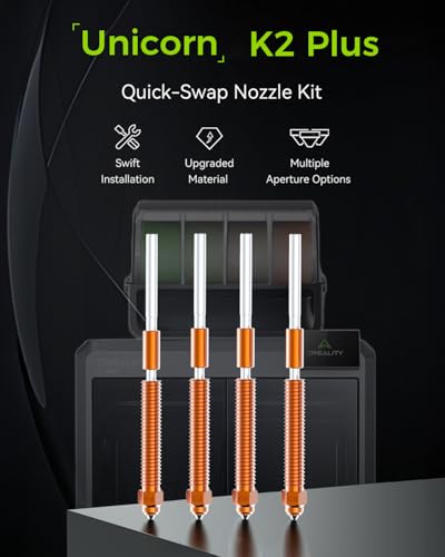 Creality Official K2 Plus Nozzles, 0.4/0.6/0.8mm 4PCS Quick-Swap 3D Printer Hotend Nozzle Kit, Copper Alloy and Hardened Steel, 3D Printer Accessories for K2 Plus, K2, K2 Pro, Creality Hi - style: 4PCS 0.4/0.6/0.8mm