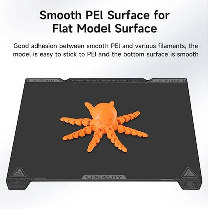 Creality Official K1 Max Build Plate PEI Sheet, 315x310mm Smooth Removable Flexible Spring Surface Excellent Heat Resistance Heated for Ender 3 S1 Plus/K1 Max/Ender 3 V3 Plus(Without Magnetic Base) - color: PEI Smooth Black, size: K1 Max/Ender 3 V3 Plus/K
