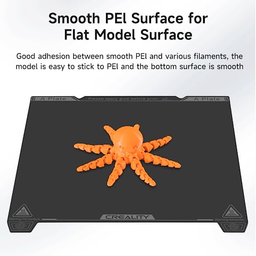 Creality Official K1 Max Build Plate PEI Sheet, 315x310mm Smooth Removable Flexible Spring Surface Excellent Heat Resistance Heated for Ender 3 S1 Plus/K1 Max/Ender 3 V3 Plus(Without Magnetic Base) - color: PEI Smooth Black, size: K1 Max/Ender 3 V3 Plus/K