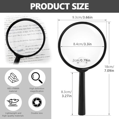 10X 30X Magnifier, Handheld Magnifying Glass for Reading