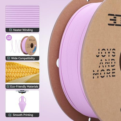 3DHoJor Matte PLA 3D Printing Filament Lilac,1KG - color: Lilac