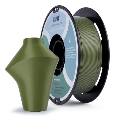 ZIRO Carbon Fiber PLA Filament 1.75mm, Reinforced 0.8KG CF, Military Green - color: Cf-military Green