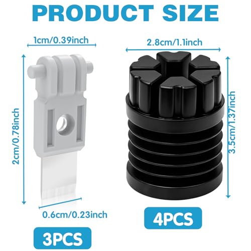 7pcs Scraper Silicone Shock-Absorbing Pad Set for Bambulab P1 Series 3D Printers | Precision Metal Cutting Blades Protective Cover | Prevent Filament Jams Compatible Accessories