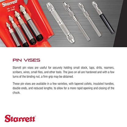 Starrett Pin Vise, .030 - .062" Range