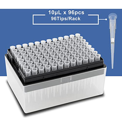 ONiLAB 20µL Universal Pipette Tips, 96 Tips/Rack, DNase/RNase Free - size: 20ul