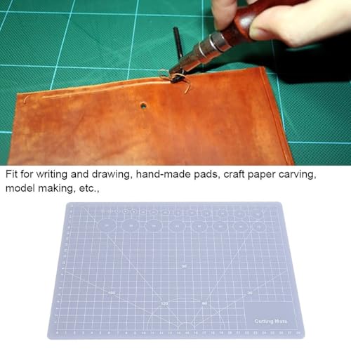 A5 Translucent Cutting Board – Self-Healing Craft Mat for Quilting, Rubber Stamp & Model Making, Non-Slip Non-Reflective Surface(M) - size: 11.8"L x 8.7"W