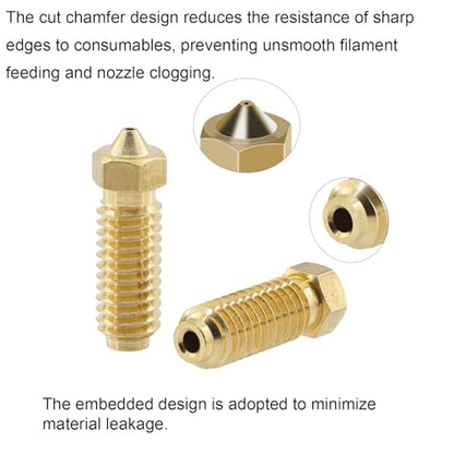 12Pcs 3D Printer Kobra 3/Kobra S1 Nozzle 0.4mm Compatible with Anycubic Kobra 3, Kobra 3 Combo, Kobra S1, Kobra S1 Combo Brass Nozzle, - style: 12Pcs Kobra 3 Nozzle 0.4mm