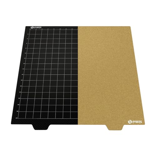 FYSETC Janusbps Buildplate Platform-Textured PEI+PET-CF Sheet Double-Sided Removable Spring Steel Plate and Sticker Bottom 300x300mm for TAZWorkhores TAZ-Pro Series